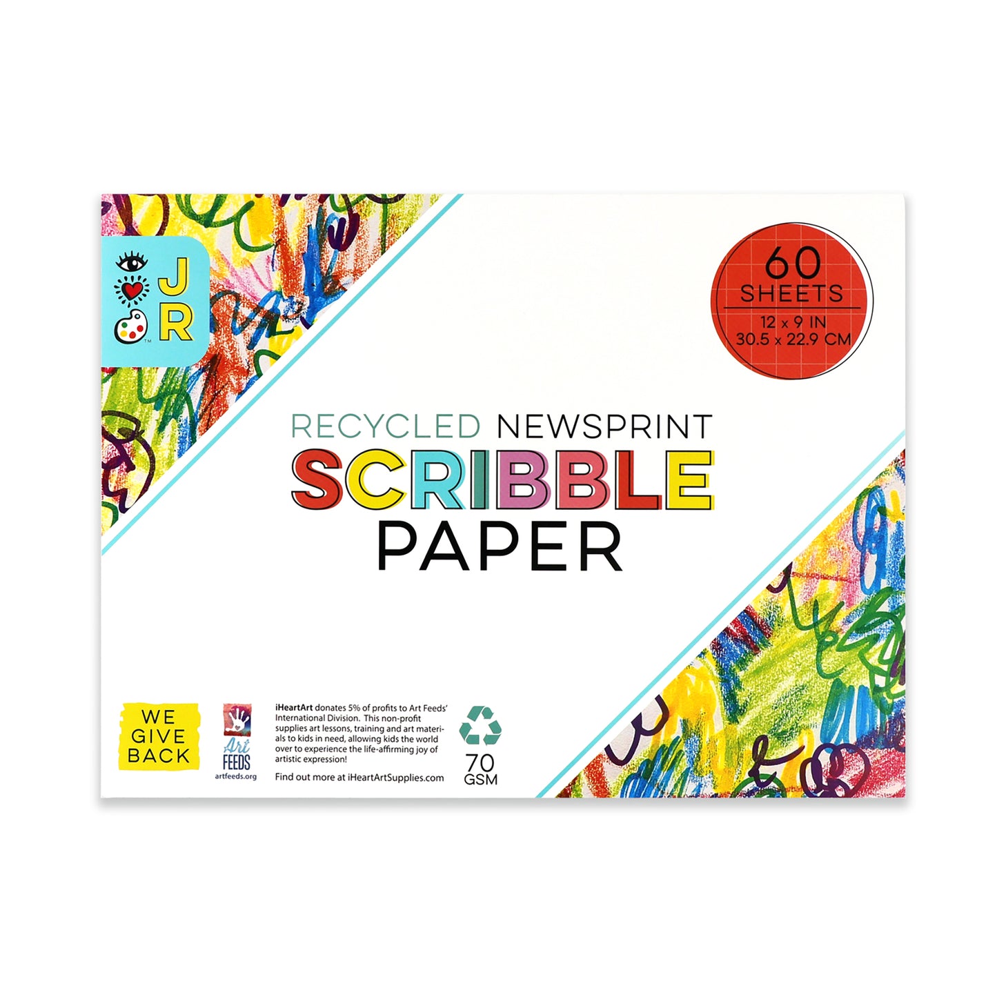 iHeartArt JR Recycled Newsprint Scribble Pad