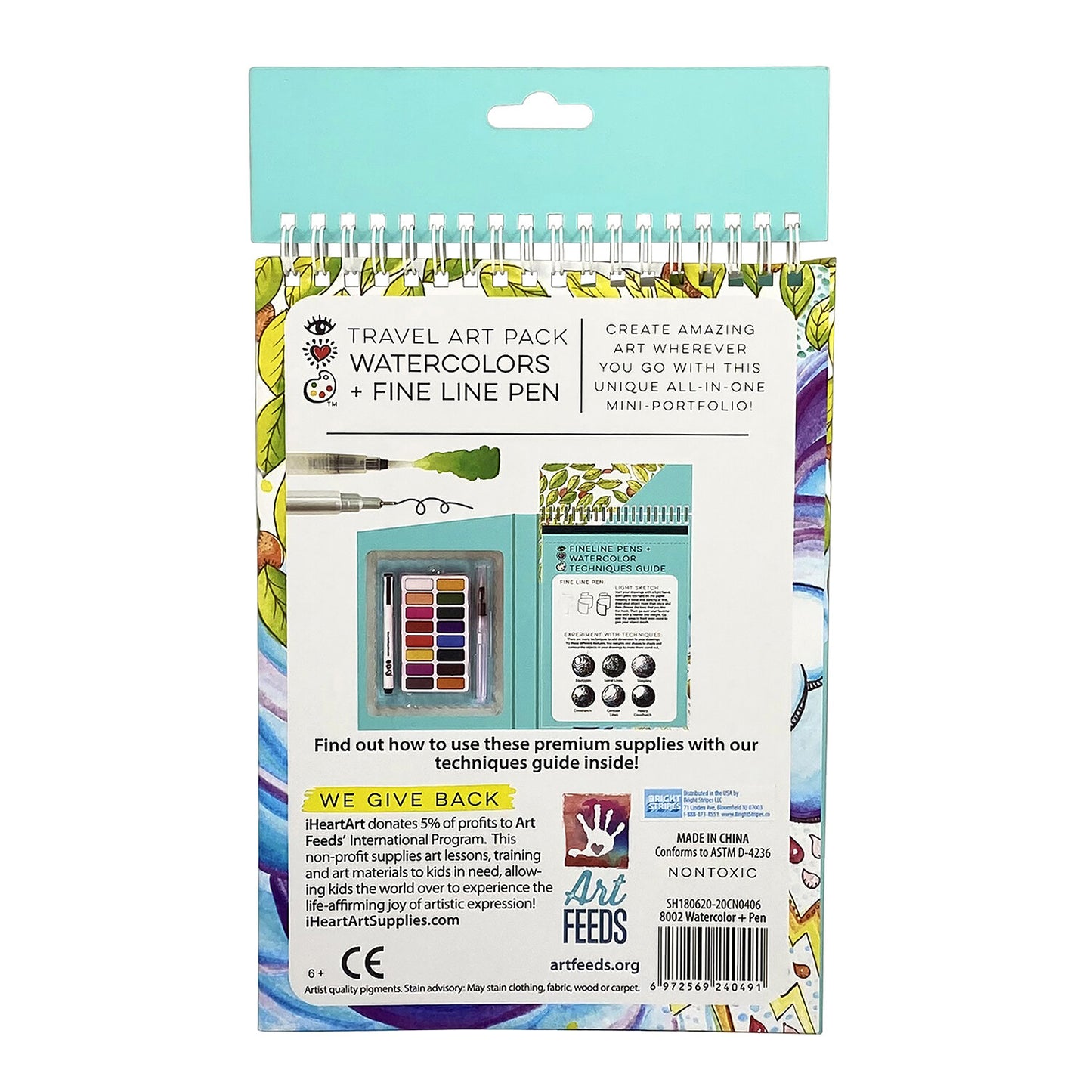 iHeart Art Travel Art Pack Watercolors & Pen