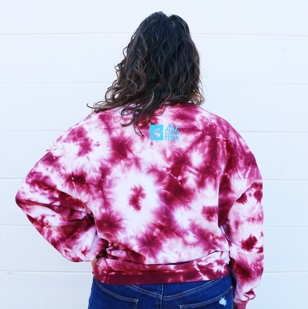 Art Feeds Tie-Dye Corded Pullover