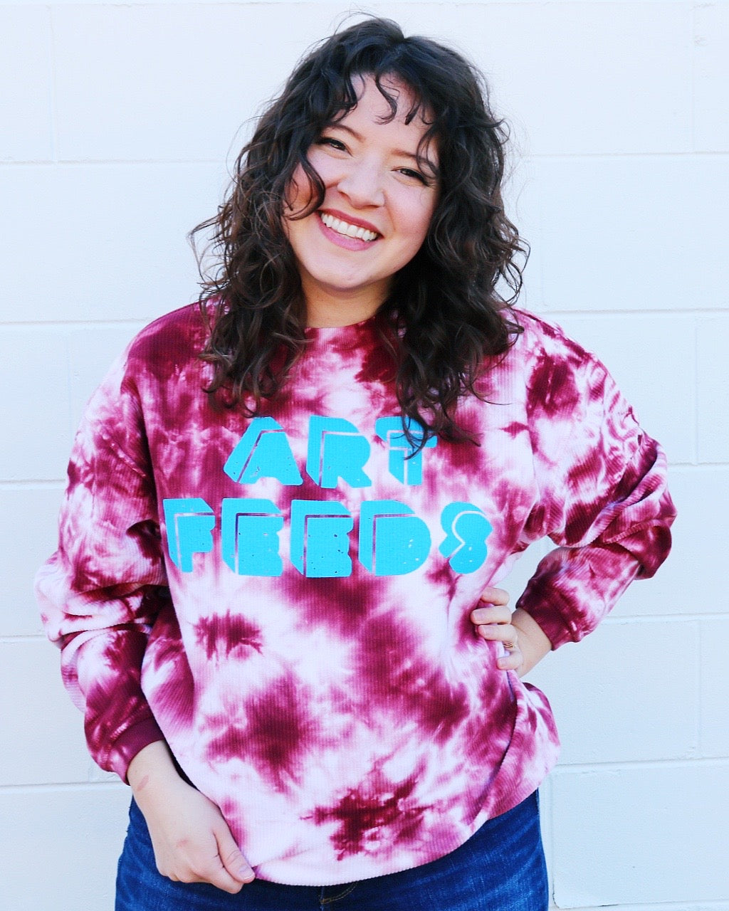 Art Feeds Tie-Dye Corded Pullover