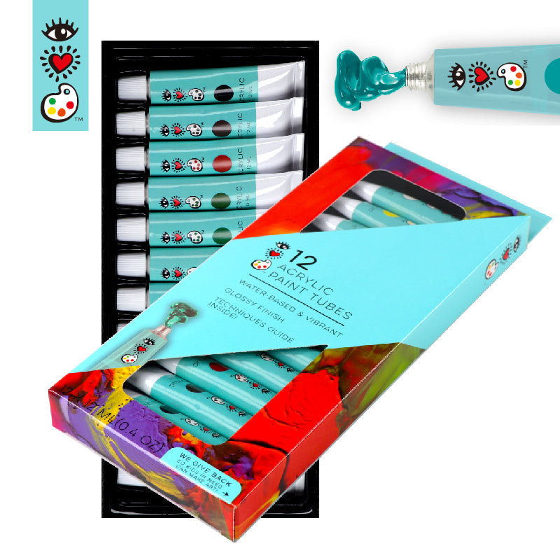 iHeartArt 12 Acrylic Paint Tubes - Supply Closet