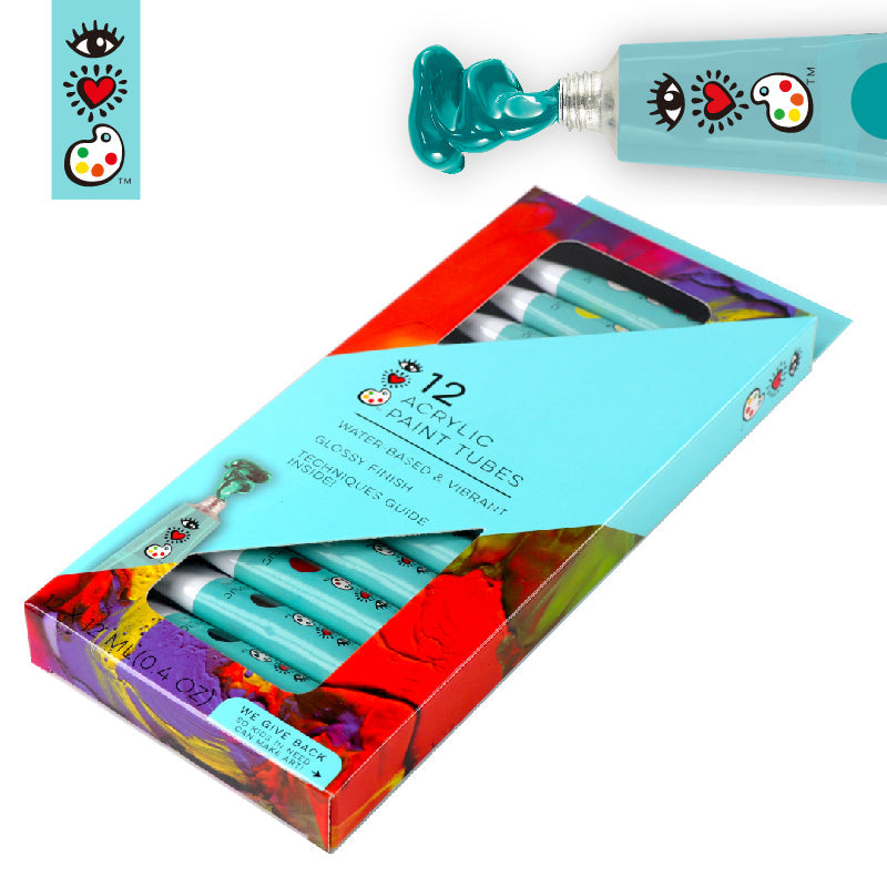 iHeartArt 12 Acrylic Paint Tubes - Supply Closet