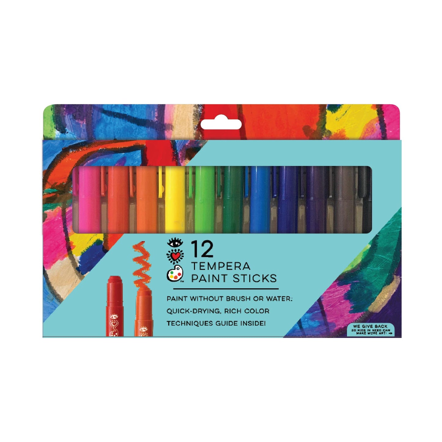 iHeartArt 12 Tempera Paint Sticks