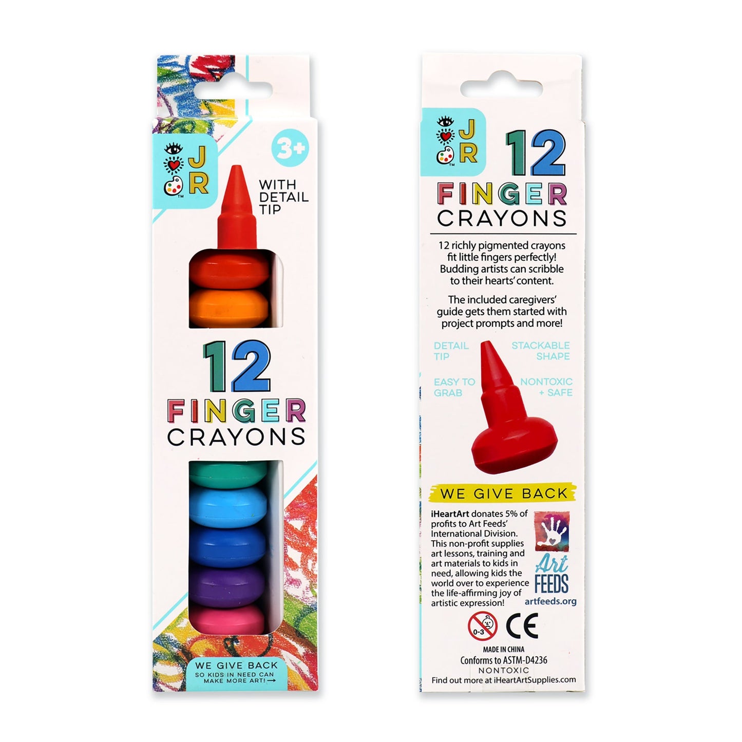 iHeartArt JR 12 Finger Crayons - Supply Closet