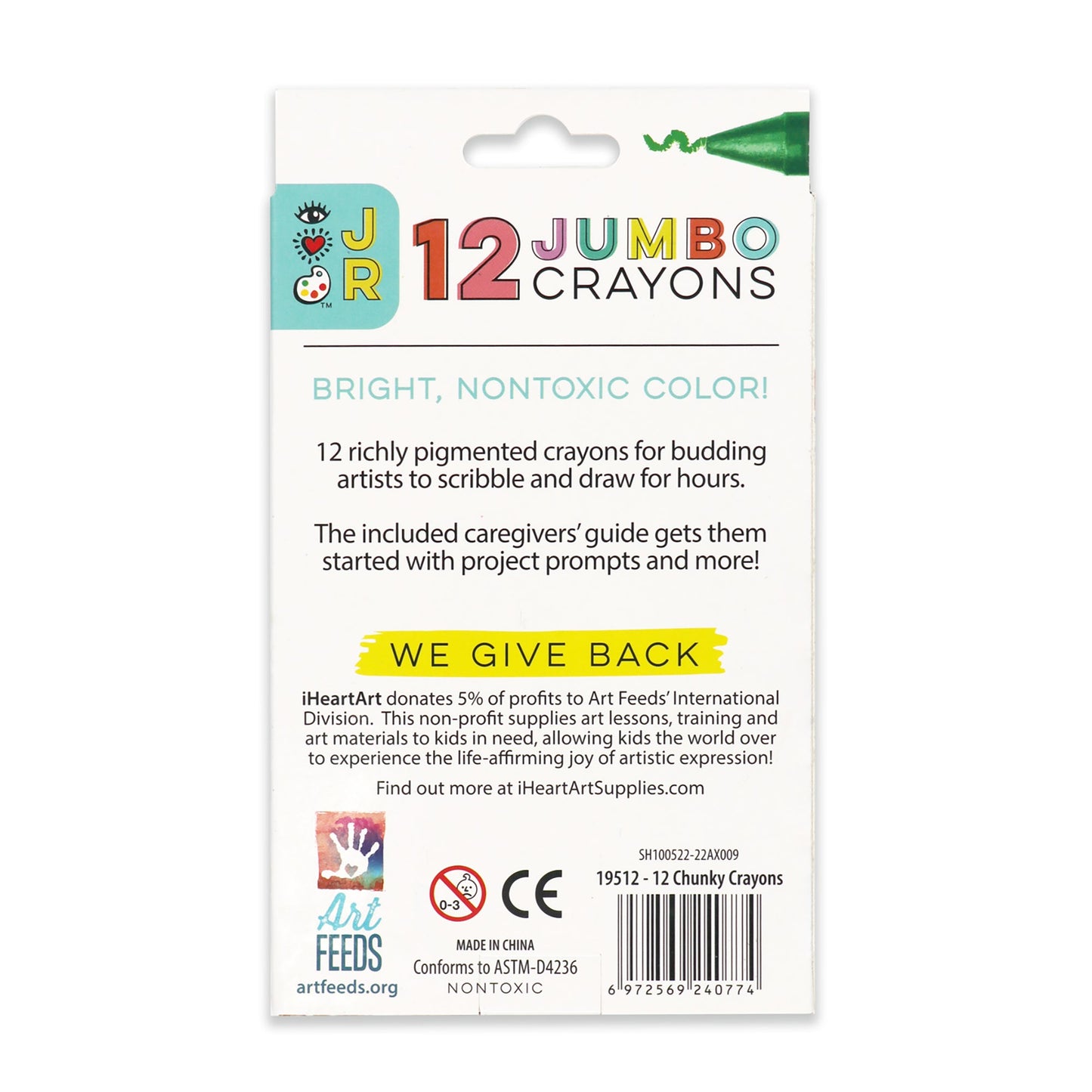 iHeartArt JR 12 Jumbo Crayons - Supply Closet