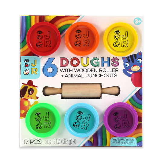 iHeartArt JR 6 Doughs + Wooden Roller - Supply Closet