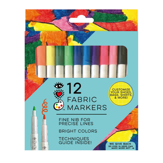 iHeartArt 12 Fabric Markers - Supply Closet