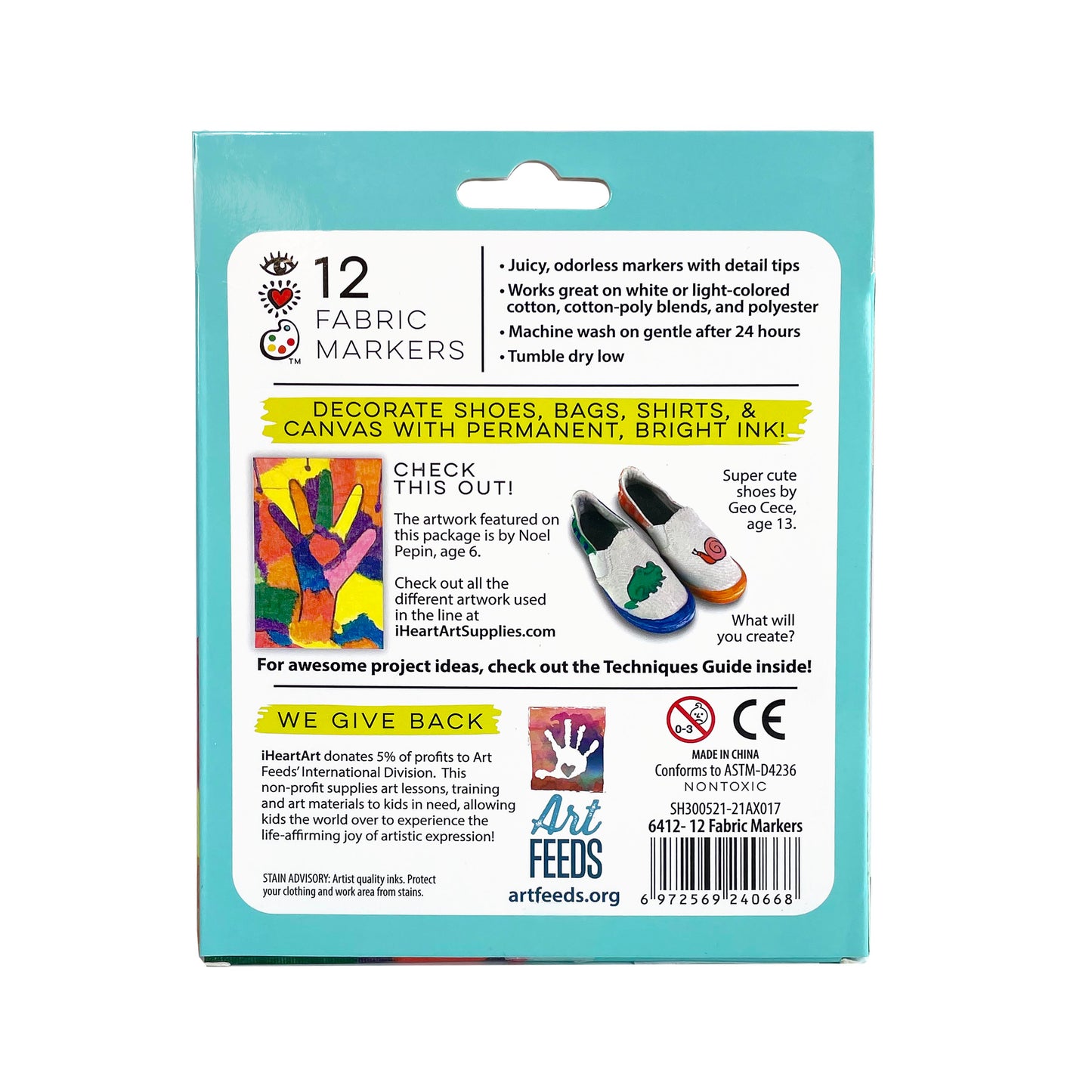 iHeartArt 12 Fabric Markers - Supply Closet