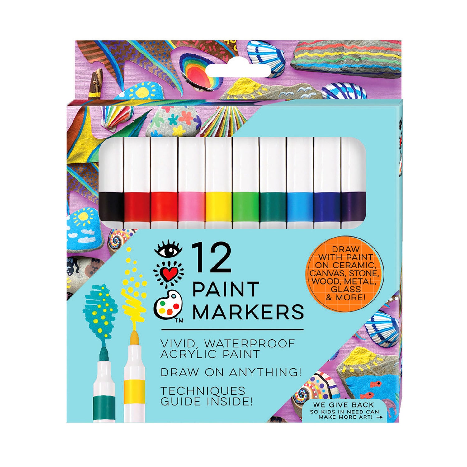 iHeartArt 12 Acrylic Paint Markers – Art Feeds