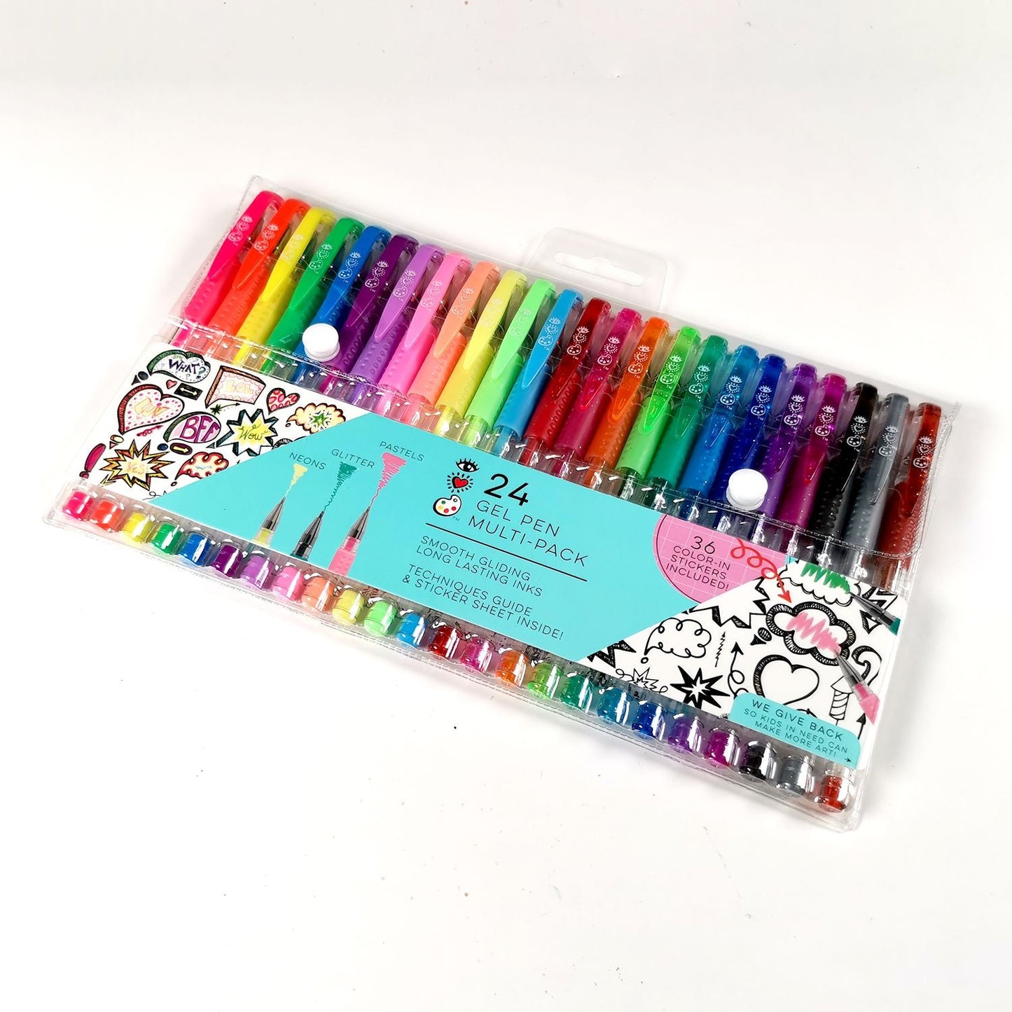 iHeart Art 24 Gel Pen Multi-Pack - Neon, Pastel, Glitter - Supply Closet